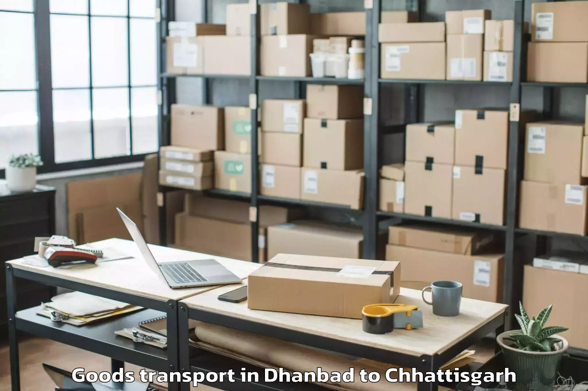 Efficient Dhanbad to Bhilai Goods Transport